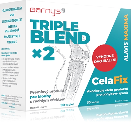 Barny's Triple blend EXTRA SILNÝ tablety a kapsle pro podporu zdraví pohybové soustavy