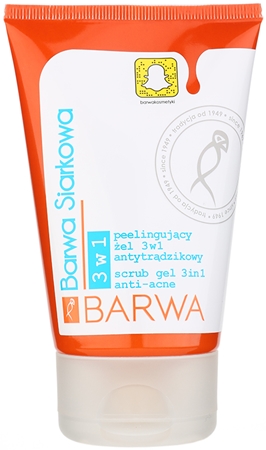 Barwa Sulphur gel esfoliante para pele propensa a acne 3 em 1