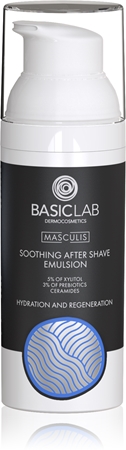 BasicLab Dermocosmetics Masculis Pomirjajoča emulzija za po britju