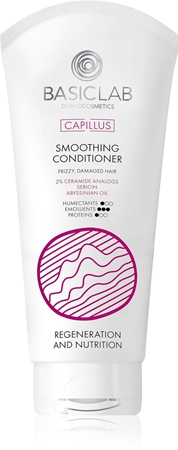 BasicLab Dermocosmetics Capillus après-shampooing lissant pour cheveux indisciplinés et frisottis