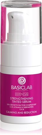 BasicLab Dermocosmetics Esteticus tonējošs serums pret ādas apsārtumu