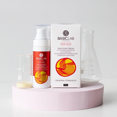 BasicLab Cosmetology Esteticus ελαφρύ γαλάκτωμα νύχτας για την ανάπλαση της επιδερμίδας