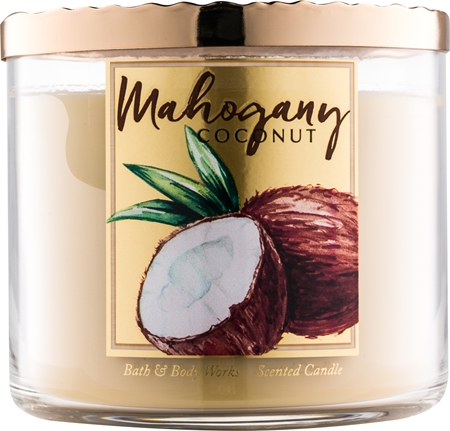 Bath & Body Works White Barn Mahogany Coconut lumânare parfumată