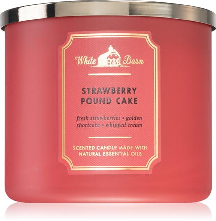 Bath & Body Works Strawberry Pound Cake vela perfumada