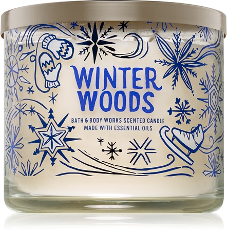 Bath & Body Works Winter White Woods vela perfumada