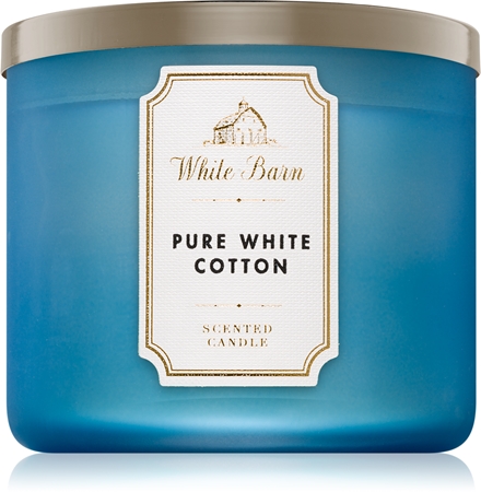 Bath & Body Works Pure White Cotton vonná sviečka