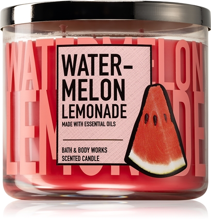 Bath & Body Works Watermelon Lemonade vonná sviečka s esenciálnymi olejmi