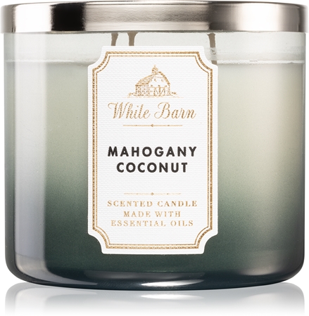 Bath & Body Works White Barn Mahogany Coconut scented candle