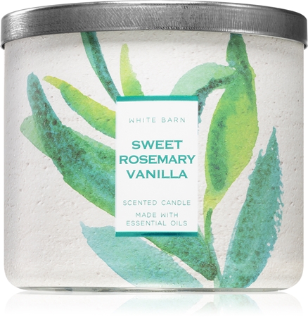 Bath & Body Works Sweet Rosemary Vanilla candela profumata