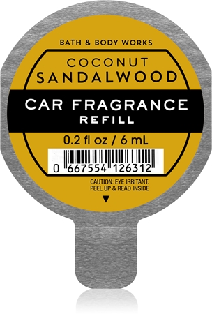 Bath & Body Works Coconut Sandalwood désodorisant voiture recharge