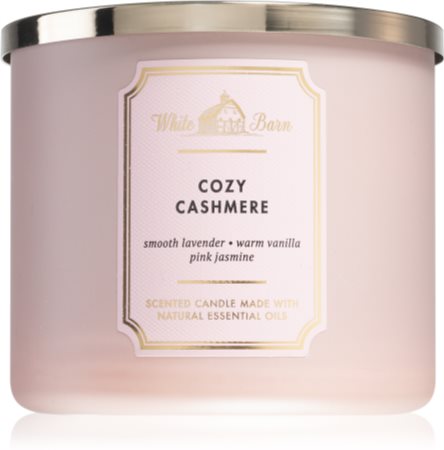 Bath & Body Works Cozy Cashmere aromatizēta svece ar ēteriskajām eļļām