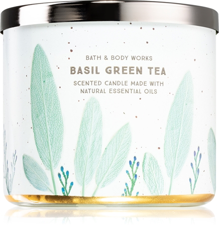 Bath & Body Works Basil Green Tea vonná svíčka