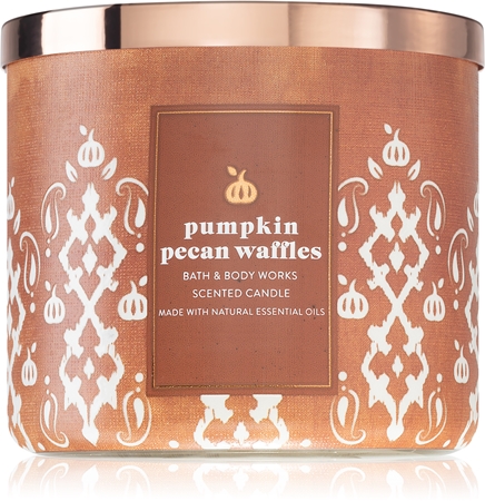 Bath & Body Works Pumpkin Pecan Waffles vela perfumada com óleos essenciais