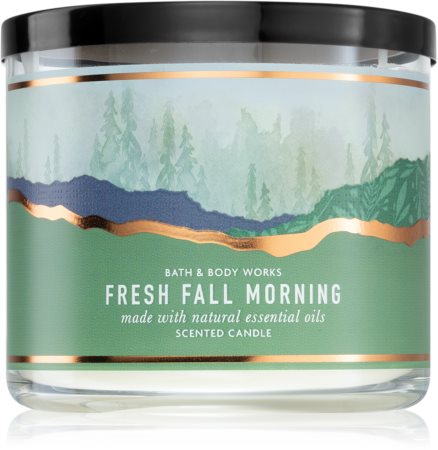 Bath & Body Works Fresh Fall Morning vonná svíčka s esenciálními oleji