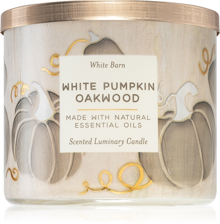 Bath & Body Works White Pumpkin Oakwood scented candle