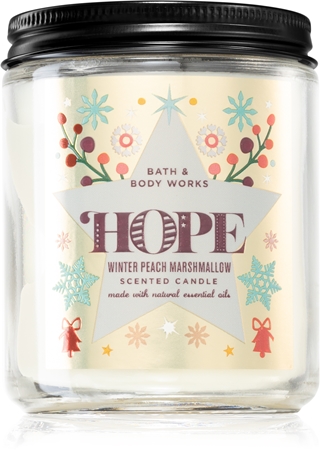 Bath & Body Works Winter Peach Marshmallow vonná sviečka