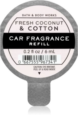 Bath & Body Works Fresh Coconut & Cotton gaisa atsvaidzinātājs automašīnai ar uzpildes iespēju