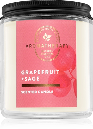 Bath & Body Works Grapefruit + Sage vonná sviečka