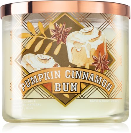 Bath & Body Works Pumpkin Cinnamon Bun aromatizēta svece