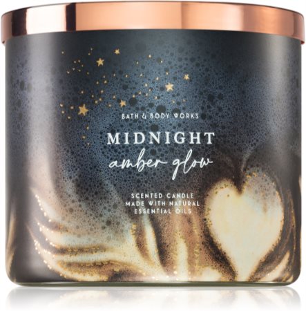 Bath & Body Works Midnight Amber Glow vela perfumada I.