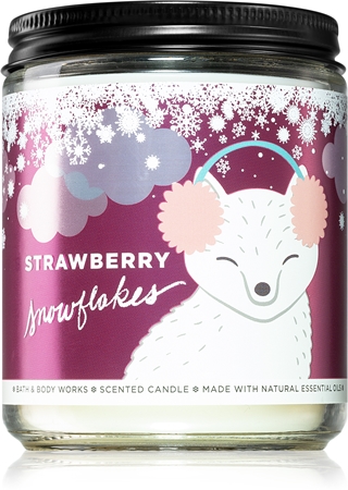 Bath & Body Works Strawberry Snowflakes tuoksukynttilä I.