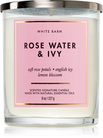Bath & Body Works Rose Water & Ivy kvapioji žvakė