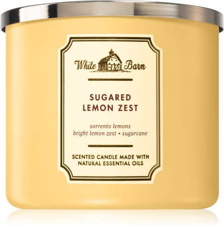 Bath & Body Works Sugared Lemon Zest vela perfumada III.