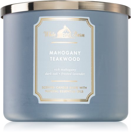 Bath & Body Works White Barn Mahogany Teakwood doftljus