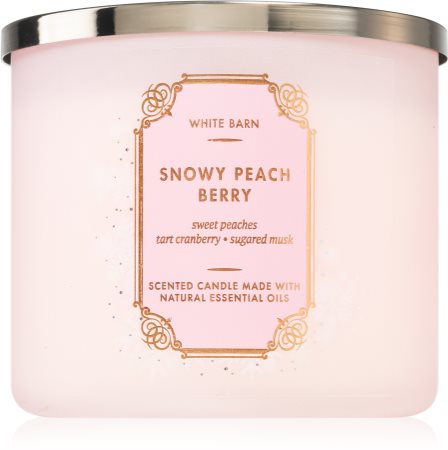 Bath & Body Works Snowy Peach Berry vela perfumada