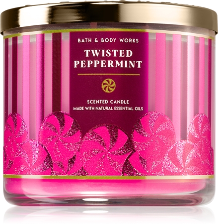 Bath & Body Works Twisted Peppermint candela profumata