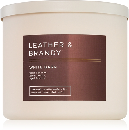 Bath & Body Works Leather & Brandy vela perfumada