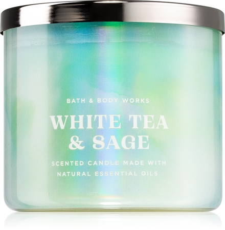 Bath & Body Works White Tea & Sage vonná svíčka