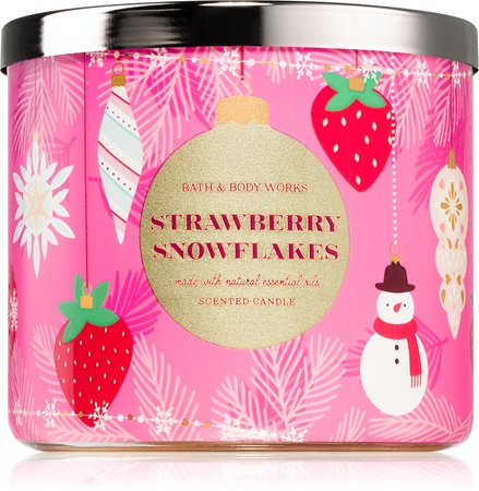 Bath & Body Works Strawberry Snowflakes mirisna svijeća