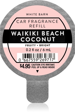 Bath & Body Works Waikiki Beach Coconut vůně do auta náhradní náplň