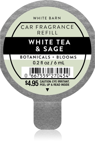 Bath & Body Works White Tea & Sage vôňa do auta náhradná náplň