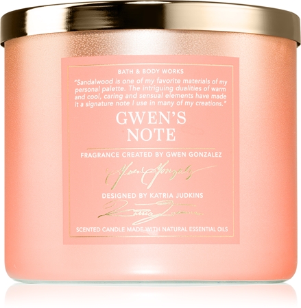 Bath & Body Works Gwen's Note vonná svíčka