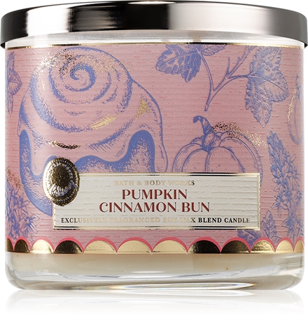 Bath & Body Works Pumpkin Cinnamon Bun kvapioji žvakė
