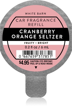Bath & Body Works Cranberry Orange Seltzer autoõhu värskendaja täitepakend