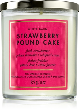Bath & Body Works Strawberry Pound Cake vonná sviečka