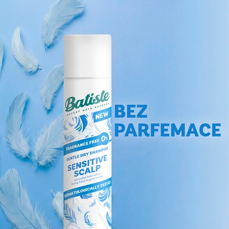 Batiste Sensitive suchý šampon pro citlivou pokožku hlavy