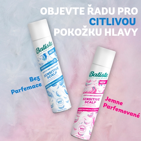 Batiste Sensitive suchý šampon pro citlivou pokožku hlavy
