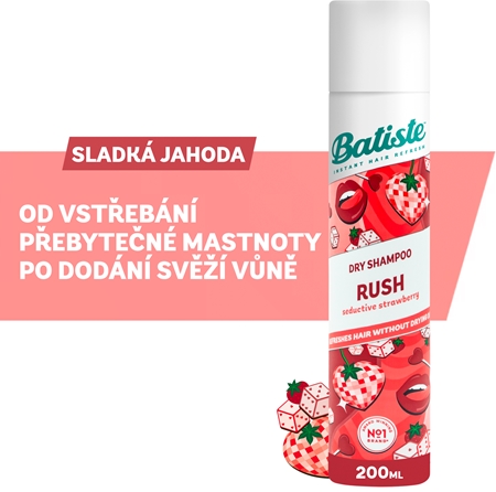 Batiste Rush champú en seco para cabello graso