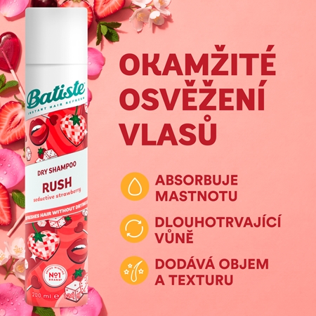Batiste Rush champú en seco para cabello graso