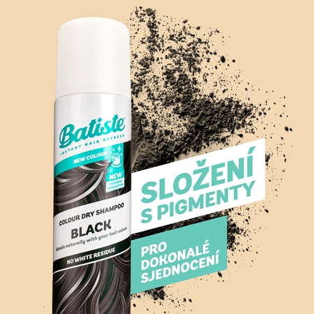Batiste Colour Dry Shampoo Black suchý šampón pre tmavé vlasy