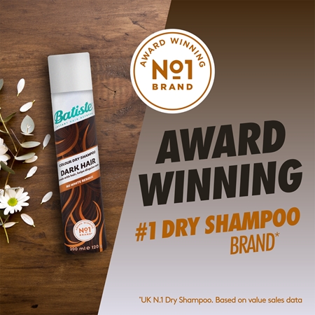 Batiste Hint of Colour Dark Hair ξηρό σαμπουάν για καφέ και σκούρες αποχρώσεις μαλλιών