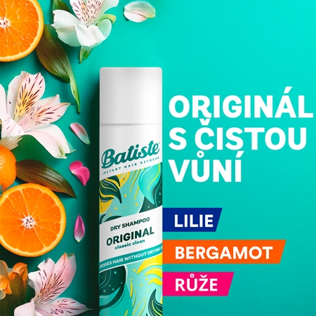 Batiste Original shampoo secco per assorbire il sebo in eccesso e rinfrescare i capelli