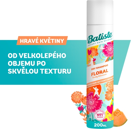 Batiste Floral Lively Blossoms ξηρό σαμπουάν για όλους τους τύπους μαλλιών