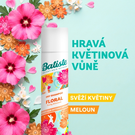 Batiste Floral Lively Blossoms ξηρό σαμπουάν για όλους τους τύπους μαλλιών