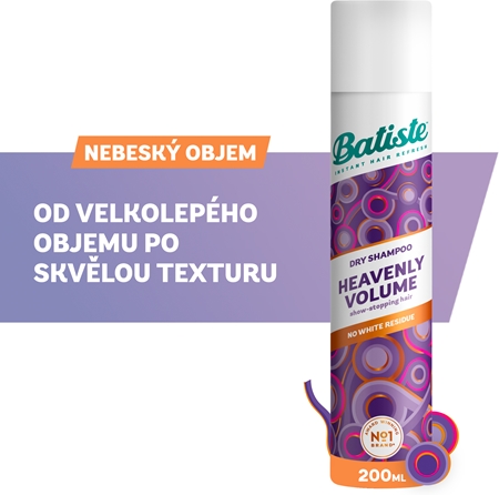 Batiste Heavenly Volume сухий шампунь для об'єму та блиску