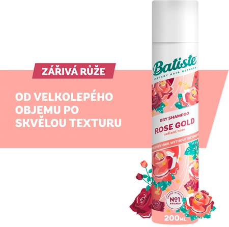 Batiste Rose Gold sampon uscat pentru a absorbi excesul de sebum